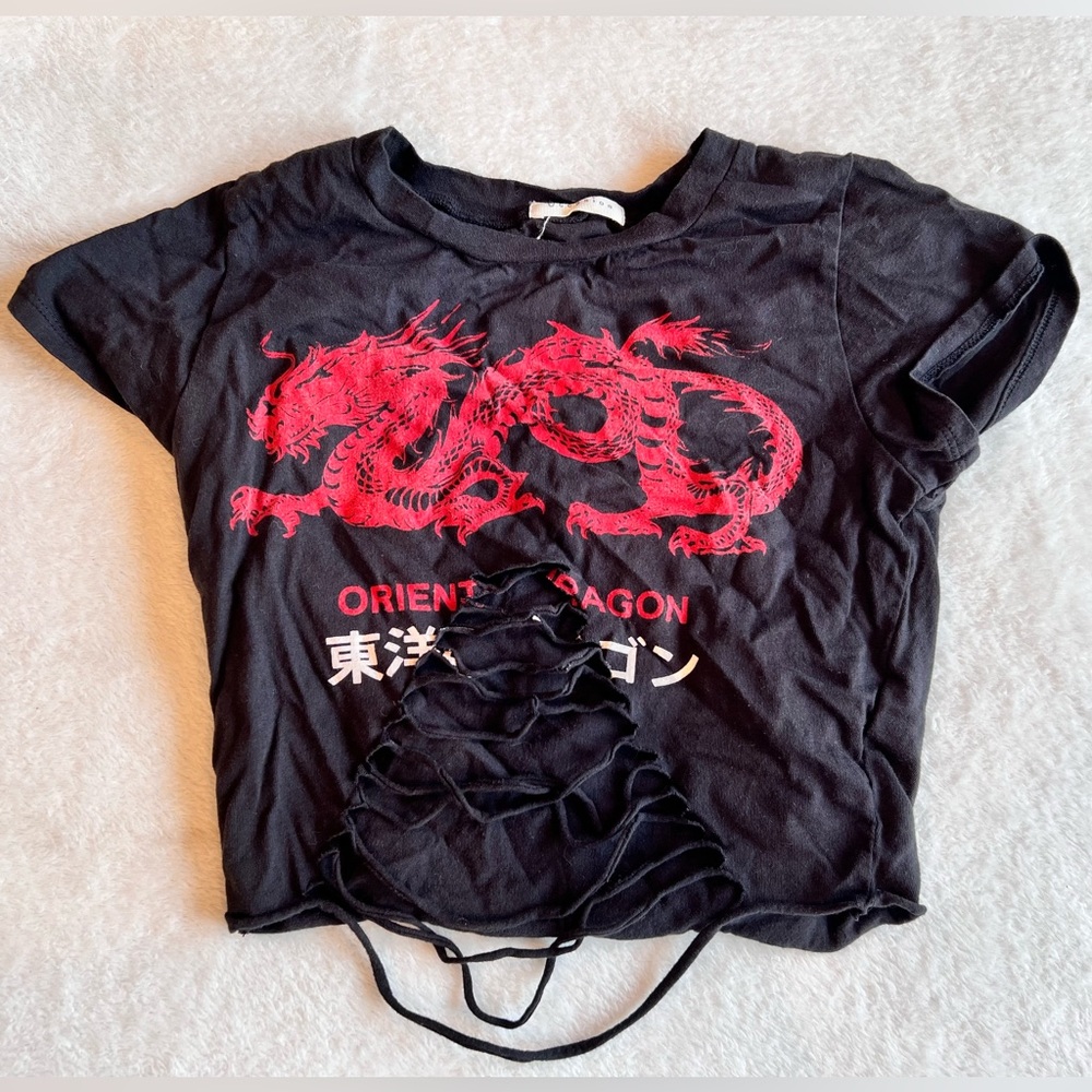 ✿ Occasion - dragon shirt - S